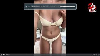 Christina Khalil Sizzles in Yellow Bikini Tease Onlyfans Leaked Porn Video