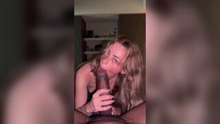 Imchloe3 Teases with Naked BBC Blowjob Action in Bedroom Video