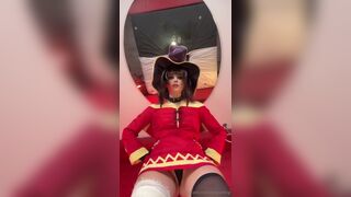 Aerytiefling Teases in Megumin Cosplay Face Sitting POV Video