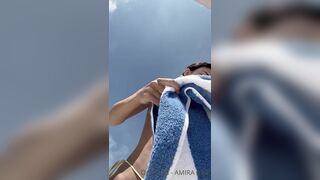 Amira Brie Teases her Curvy Tits in Naked Topless Outdoor OnlyFans Video