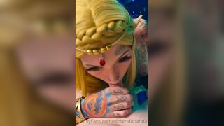 nintendopanda OnlyFans LEAKED Deepthroating Her Lucky Boyfriends Throbbing Cock Video