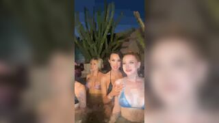 Madison Morgan's Pool Party Video where she Teases her Tits and Twerks her Thick Booty with Friends