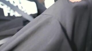Aeries Steele Teases Cock in Public Car Action Video until Explosive Cumshot