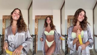 Anna Malygon Teases with a Banana in a Skimpy Bikini POV Video