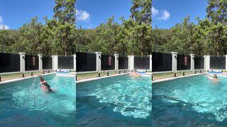 Wettmelons Gets Naked And Teases In The Pool For Her Onlyfans Video