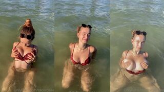 Cece Rose Teases Her Juicy Tits Beachside in Steamy OnlyFans Video