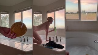 Emily Taylor Wet Naked Bathtub Tease in Leaked OnlyFans Video