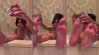 Mia Khalifa Teases Her Perfect Feet in a Steamy Bathtub in this Leaked Video