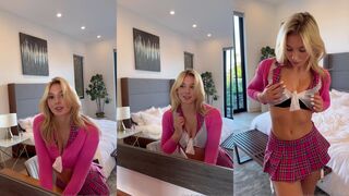 Lina Belfiore College Coed Teases it all off in Steamy OnlyFans Video