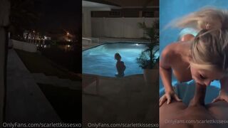 ScarlettKissesXO Gets Naughty in Steamy Pool Fuck Fest Video