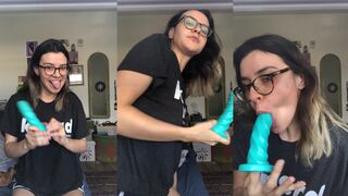 Trihunna Deepthroats Her Beloved Dildo in This Must-See Video