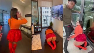 Caroline Wine Teases in Velma Cosplay for BBC Fuck Fest in Leaked Sex Tape Video