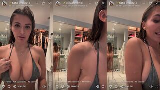 Sofia Bevarly Tease Her Massive Tits in a Skimpy Bikini for a Leaked Amateur Video