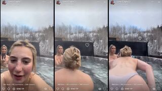 Lexicgoldberg Teases Her Bare Ass in an Outdoor Tub Fuck Video