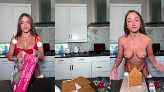 Skylarmaexo Baking Naked Teasing her Perfect Tits in Leaked Live Stream Video