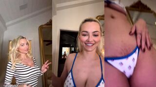 Lindsey Pelas Teases Her Hairy Pussy in Naughty Live Stream Video