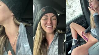 Bryce Adams Teases with Intense Dildo Action in the Car Captured on Leaked Video