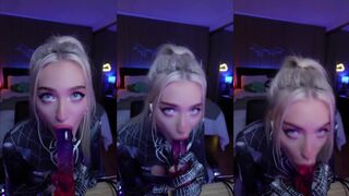 Ariesiatv Spidergirl Teases with ASMR JOI Dildo Blowjob Action in Leaked Video