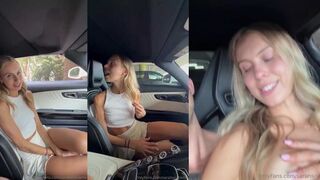 Sarah Lloyd Teases Cock in POV Car Blowjob Fuck Video
