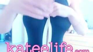Kateelife strips naked and teases in a private live stream video
