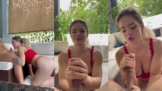 Lilbabymj Teases Cock with Sloppy Blowjob till Explosive Mouth Creampie in Leaked POV Video