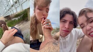 Eden Ivy Teases Cock Outdoors in Leaked OnlyFans Blowjob Video