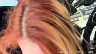 Amouranth Teases Thick Thighs in Intense Car Blowjob Fansly Video