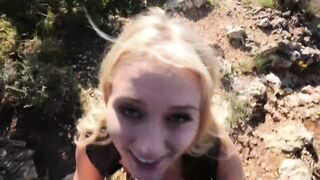 LittlePolishAngel OnlyFans Blonde Teases Sloppy POV Blowjob Video Deep in Grand Canyon