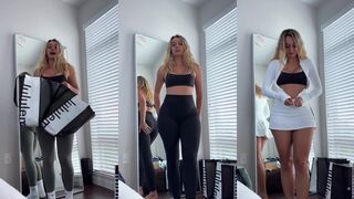 KirstenTooSweet Teases Her Curves in Tight Outfits and Crop Tops Try-On Haul Video
