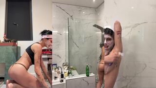 MiaKhalifa Soaked in Shower Video Teasing Her Huge Tits and Wet Curves Solo OnlyFans