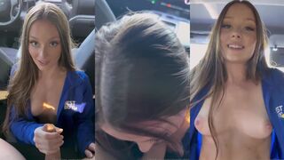 AngelBaeXO Teases POV Cock-Loving Skills in Leaked OnlyFans Car Blowjob Video