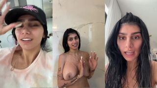 MiaKhalifa Drives Fans Wild Teasing Her Juicy Tits in Naughty OnlyFans Livestream Video