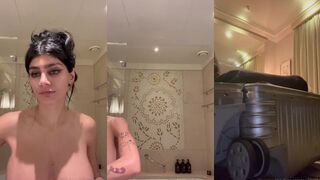 MiaKhalifa Plays Naughty Topless in Luxury Bathroom for Her Steamy OnlyFans Video