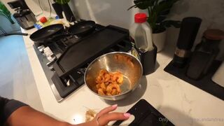 Isaacandandrea OnlyFans Video Petite Cutie Cooks in Tight Outfit Teasing with Dat Ass