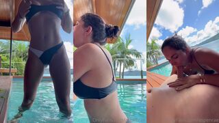 Aspen Rae Teases in Bikini then POV Pounded after Sloppy Poolside Blowjob Video