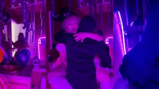 Sabrina Banks Teases Cock in Neon-Lit Cosplay Blowjob Video