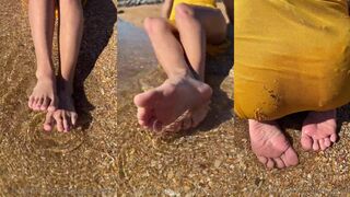 Natalie Roush Beach Feet Tease Video
