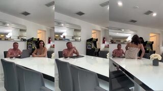 Alina Angel Teases Her Assets in a Tight Dress While Chatting Dirty in the Kitchen