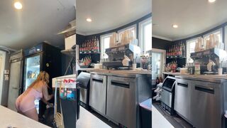 SallyVillaGomez Gets Naughty in Bikini Barista Live Video Teasing Puffy Nipples Pussy Ass Cheeks & Filthy Talk