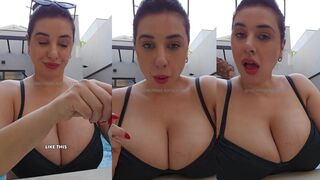 NataliConti Tease those Juicy Tits in a Black Bikini for her Latest Steamy OnlyFans Video