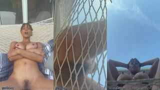 StormiMaya Swings Naked in Hammock Teasing her Pussy Outdoors in Leaked OnlyFans Video
