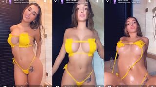 Lyna Perez Teases in a Yellow Bikini Before a Steamy Shower Video