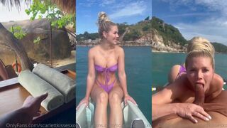 ScarlettKissesXO Teases Cock in Kayak for Leaked OnlyFans Blowjob Video