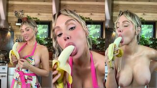 Sara Underwood Puts Her Deepthroat Talents on Display in This Cock-Craving Banana Blowjob Video