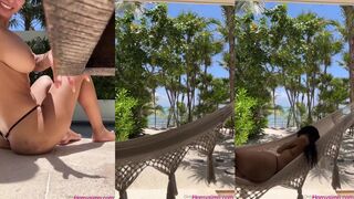 Mia Khalifa Teases Her Juicy Tits Poolside in Leaked Solo Fuck Video