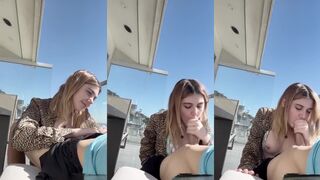 Alexis Evans Teases Hung POV Cock with Sloppy Balcony Blowjob in Leaked OnlyFans Video