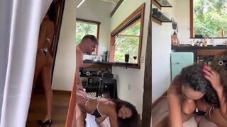 Paty Doce drags neighbor to the kitchen for a steamy fuck fest video