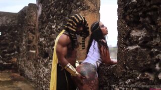 Queen Rogue stars as Egyptian Goddess in steamy roleplay fuck video with Mazee the Dude