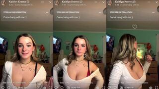 Kaitlyn Krems teases her leaked tits in stolen selfie video
