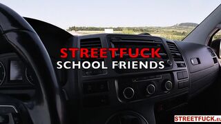 Stacy Cruz Gets Naughty With A School Friend In A Car Fuck Video